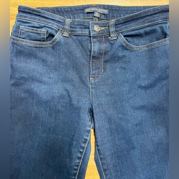 Women’s petite Brooks Brothers Dark wash straight cut denim jeans size 8P EUC - Picture 3 of 9